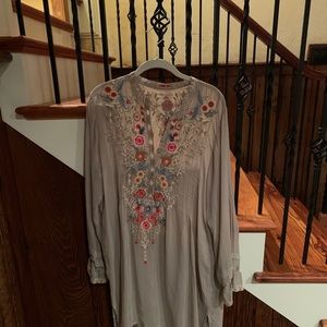 Johnny Was Taupe top